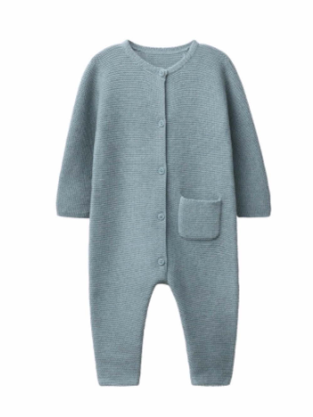 Zara Light Blue Knit Baby Jumpsuit